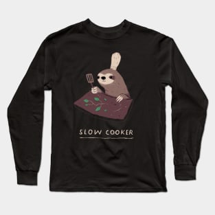 slow cooker sloth shirt Long Sleeve T-Shirt